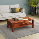 ONIJA Sheesham Solid Wood Coffee Table For Living Room (Pre-assembled)